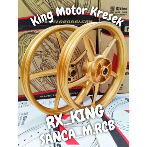 Velg Racing RX King 17 Model M.RCB Gold V3 160 X 185 Depan160 Belakang 185 Untuk Motor RX KING Satu 