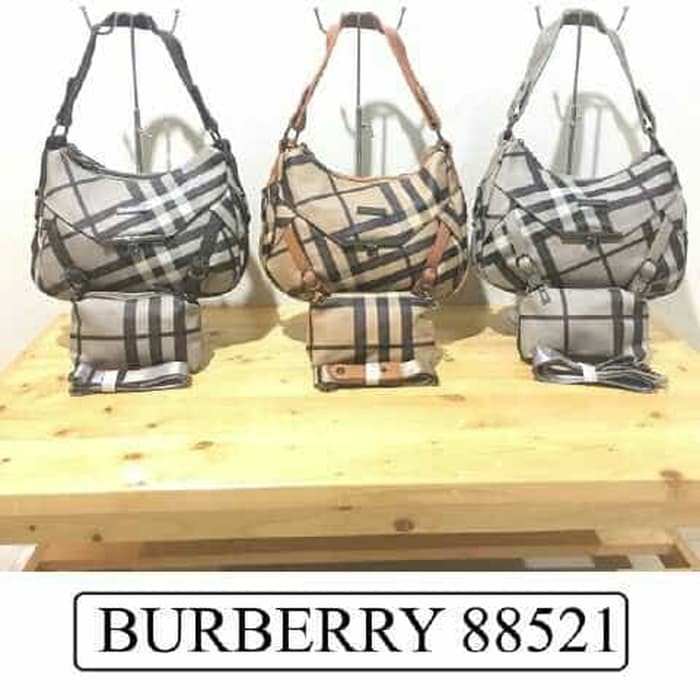 tas selempang burberry set dompet semi premium