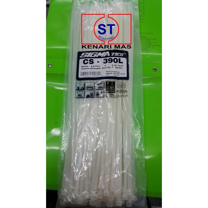 

Kabel Ties / Kabel Tis / Cable Tie Cs 390 L Putih 40 Cm Sigma Terlaris