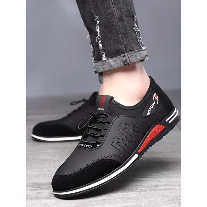 Sepatu Sneakers Pria Model Terbaru Kekinian Spatu Sneaker Import Keren Jalan Jalan Santai Dewasa Impor Hitam Biru GS2