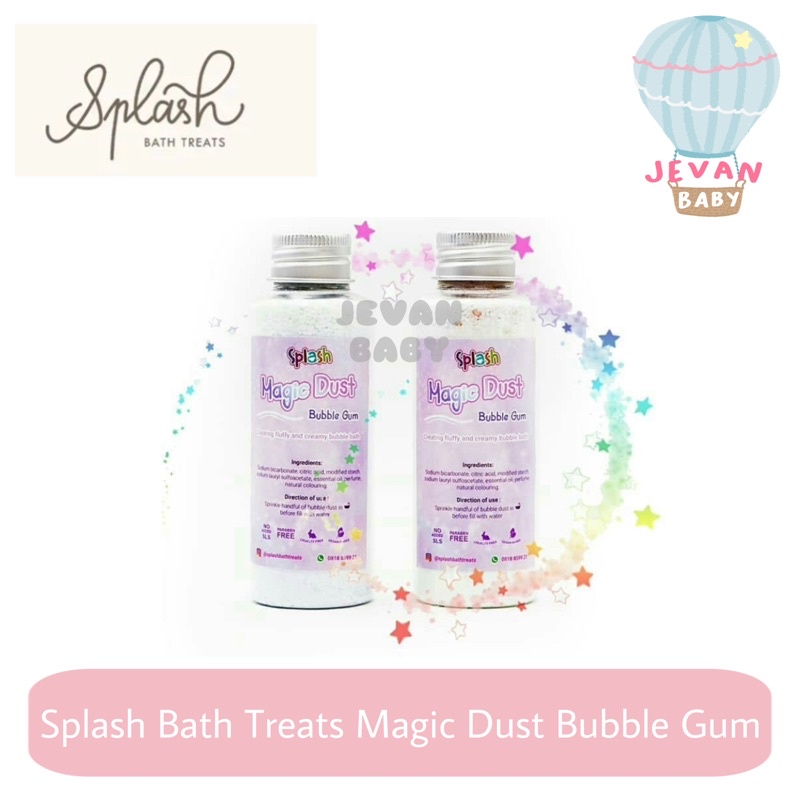 Splash Bath Treats Magic Dust Bubble Gum Scent / Bubuk Bubble Bathtub