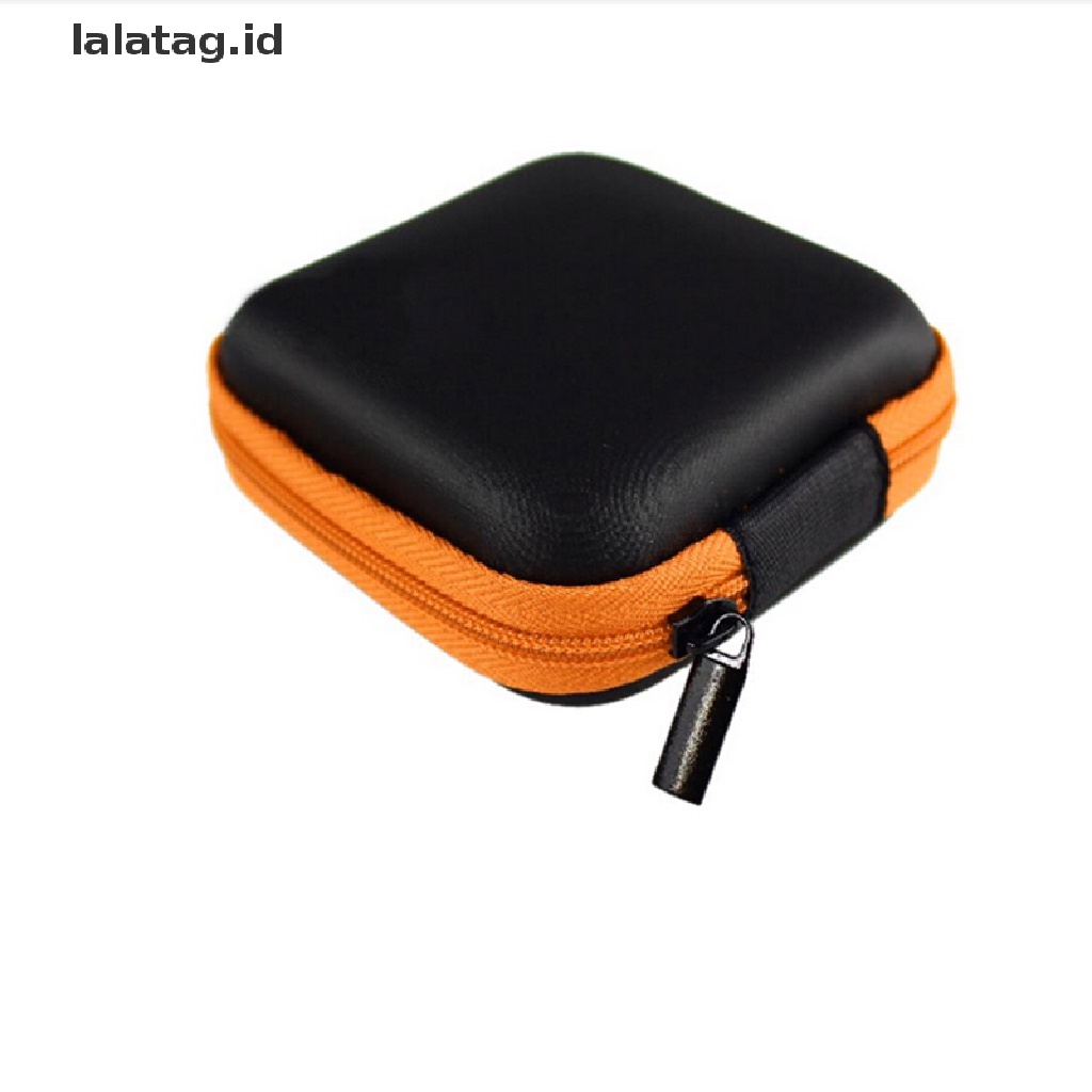 (Flyag) 1pc Tas Pouch Hard Case Mini Tempat Penyimpanan Earphone / Headphone / Earbuds / SD / TF Card