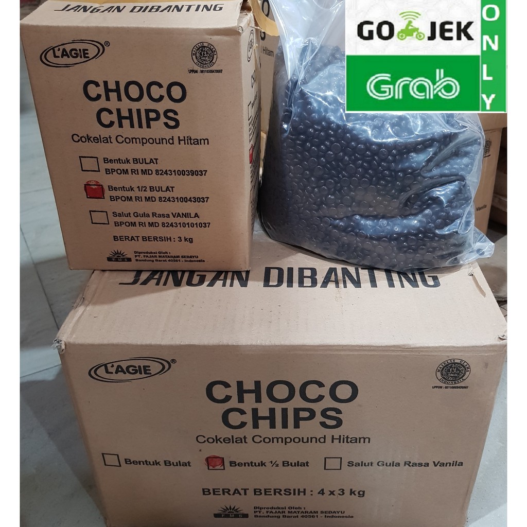 

Chocochips LAGIE 3 KG / Choco chip / Chocochip / gepeng 3KG GOJEK ONLY