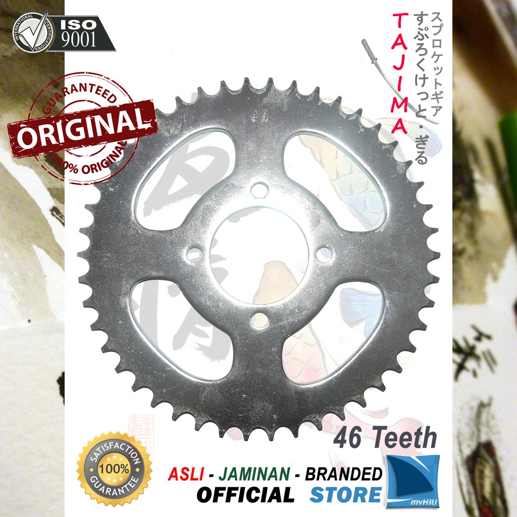 Gigi Tarik 40T ~ 50T SUZUKI Satria 2 Tak, FU Barong Gir Belakang - Rear Sprocket Gear TAJIMA