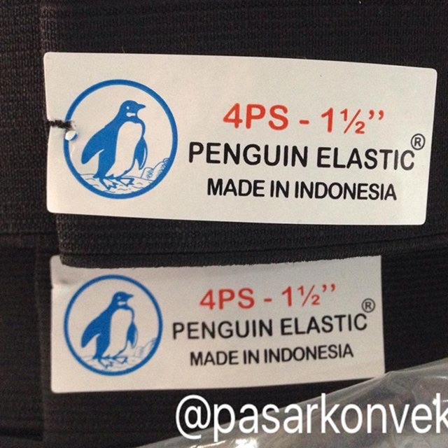 Karet Elastis Penguin 4PS Hitam (4 cm)