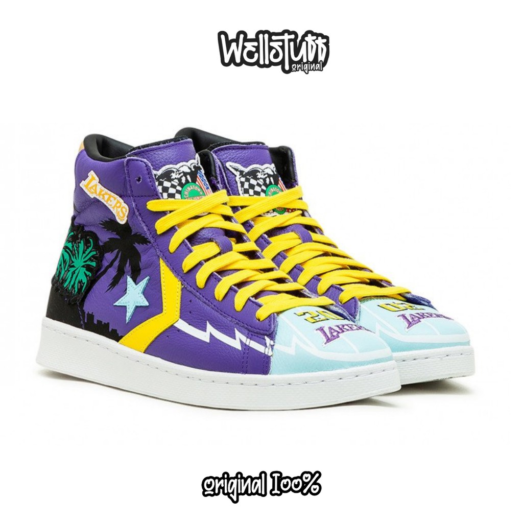 Converse X Chinatown Market La Lakers Pro Leather High Original