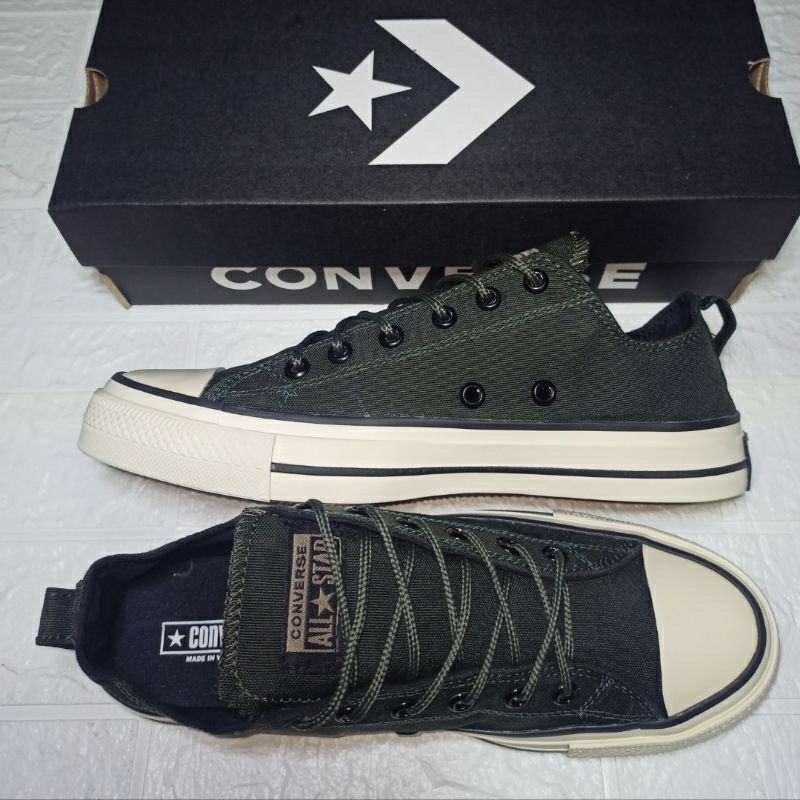 SEPATU CONVERSE CT X 2 HIJAU ARMY GRADE A / CONVERSE CT X 2 HIJAU ARMY PRIA DAN WANITA-1
