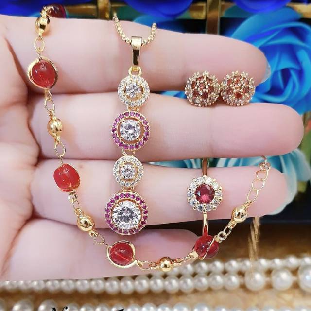 xuping set perhiasan lapis emas 24k 0102h