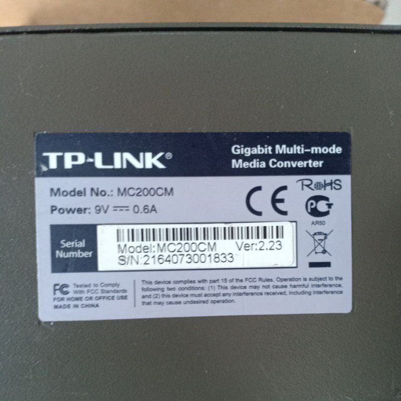 converter fo gigabit TP-LINK