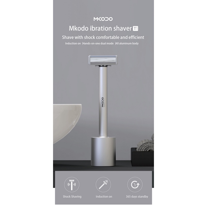 Xiaomi MKODO T1 Sensing Shaver Induction and Manual Dual Mode Face Shaver High Frequency Shock Electric Shaving Steel 3D Machine