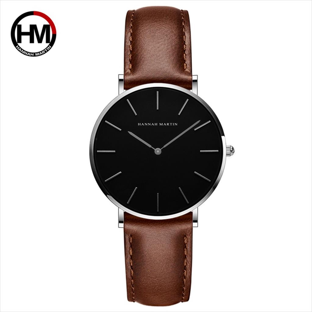 Jam Tangan Wanita Hannah Martin Leather Analog Premium Anti Air 30 Meter CH36