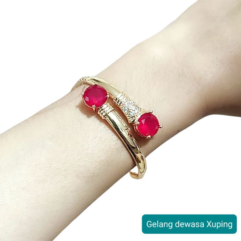 Gelang tangan wanita dewasa lapis emas perhiasan xuping aksesoris fashion