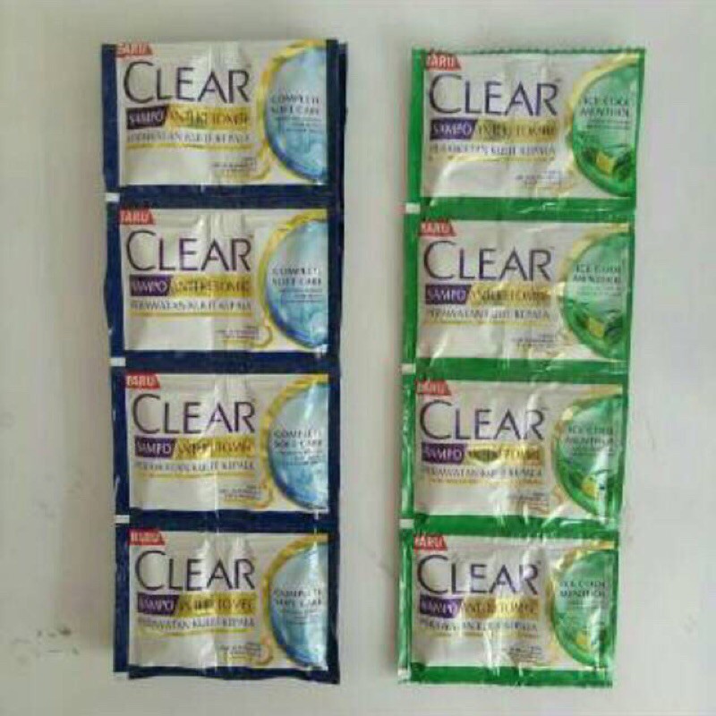 Clear shampo sachet