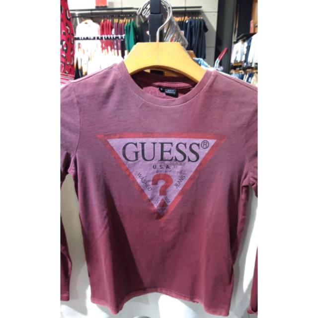 Kaos Lengan Panjang Guess