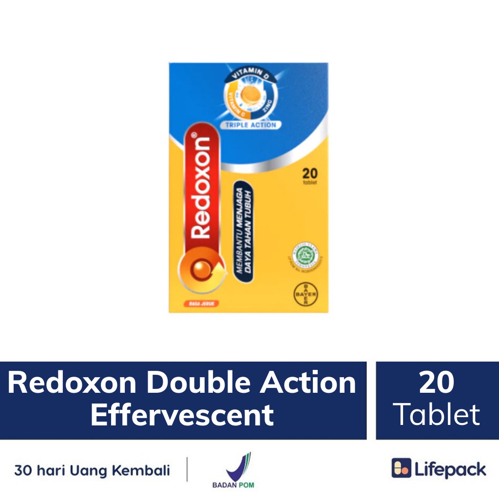 Redoxon Eff Orange 10S & 20S - Suplemen Daya Tahan Tubuh - Lifepack-20 Tablet