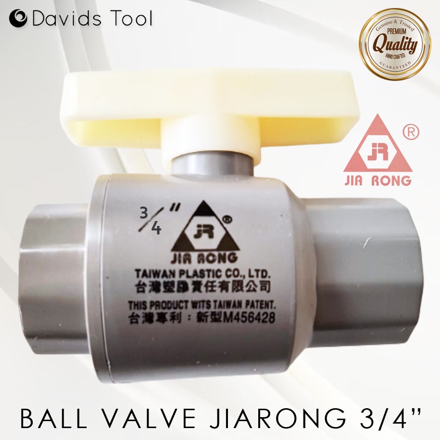 Stop Kran Ball Valve Pvc Jiarong 3/4 inch