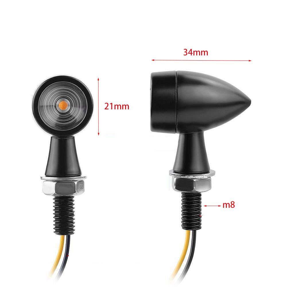 Lanfy Lampu Sein Mini LED 8mm Amber Motor Trail Lighting Motor Blinker