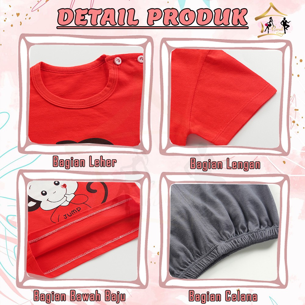 RG - Setelan Baju Anak Usia 3 - 5 Tahun / Set Baju Anak  - Motif Karakter / Anak