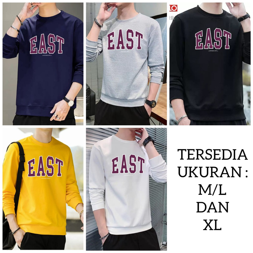 BISA COD / ALIPIO781 - BAJU SWEATER EAST / fashion pria / keren / terbaru