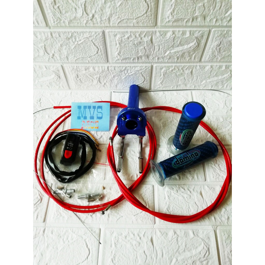 Gas Spontan 2 Kabel + Handgrip + Saklar Kanan + Kabel Gas = Sonic 150 R, Gsx 150 R, Nmax 155, Pcx 15