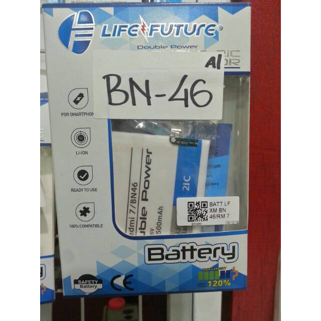 Baterai batre xiaomi Bn-46 double power