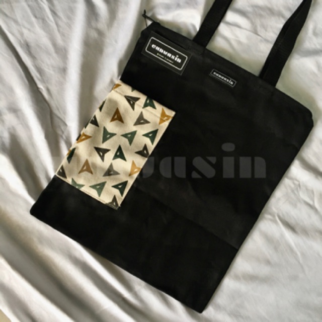 Tote bag black &amp; boomerang