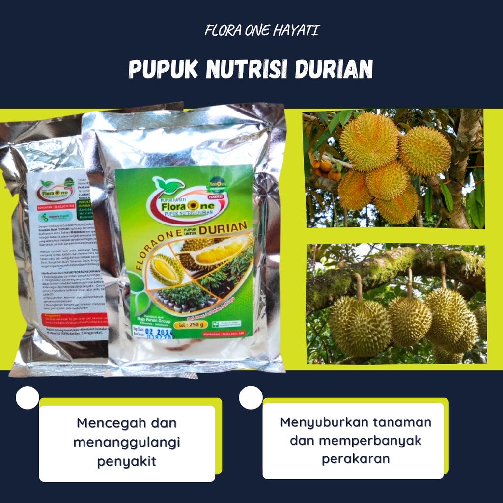 Pupuk FloraOne Durian Agar Cepat Berbuah Pupuk Durian Baru Tanam Pupuk Durian Agar Cepat Besar pupuk