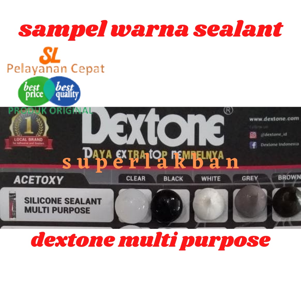 Lem Sealant Dextone Multi Purpose Silicone Sealent Bisa Indoor Outdoor Serba Guna Merekat Semua Material