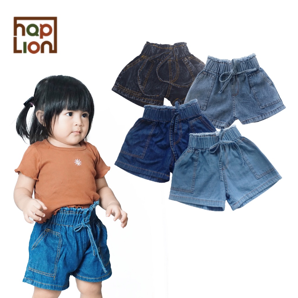 Hot pants Jeans Anak Perempuan Saku Celana Jeans Pendek 1-6 Tahun | Haplion Kidswear