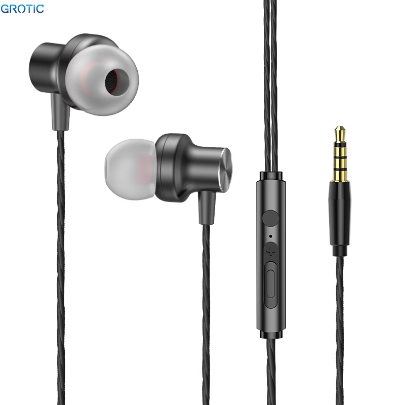 GROTIC Headset Kabel Bass Earphone In-ear 3.5mm A5