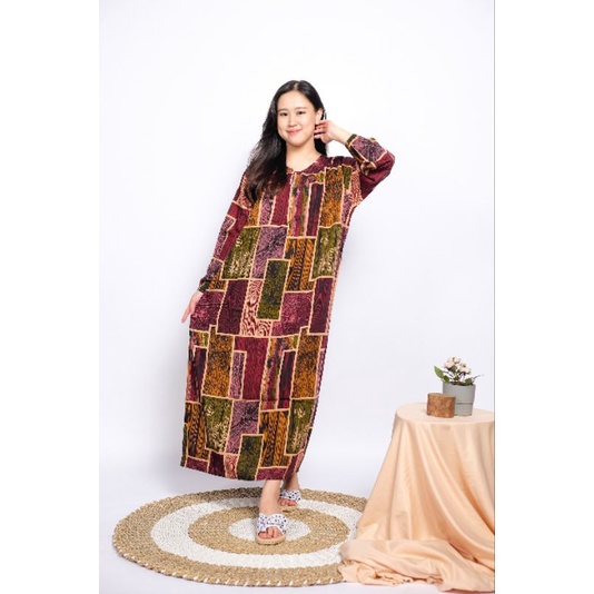 Daster habel busui lengan panjang gamis merk Verell-34