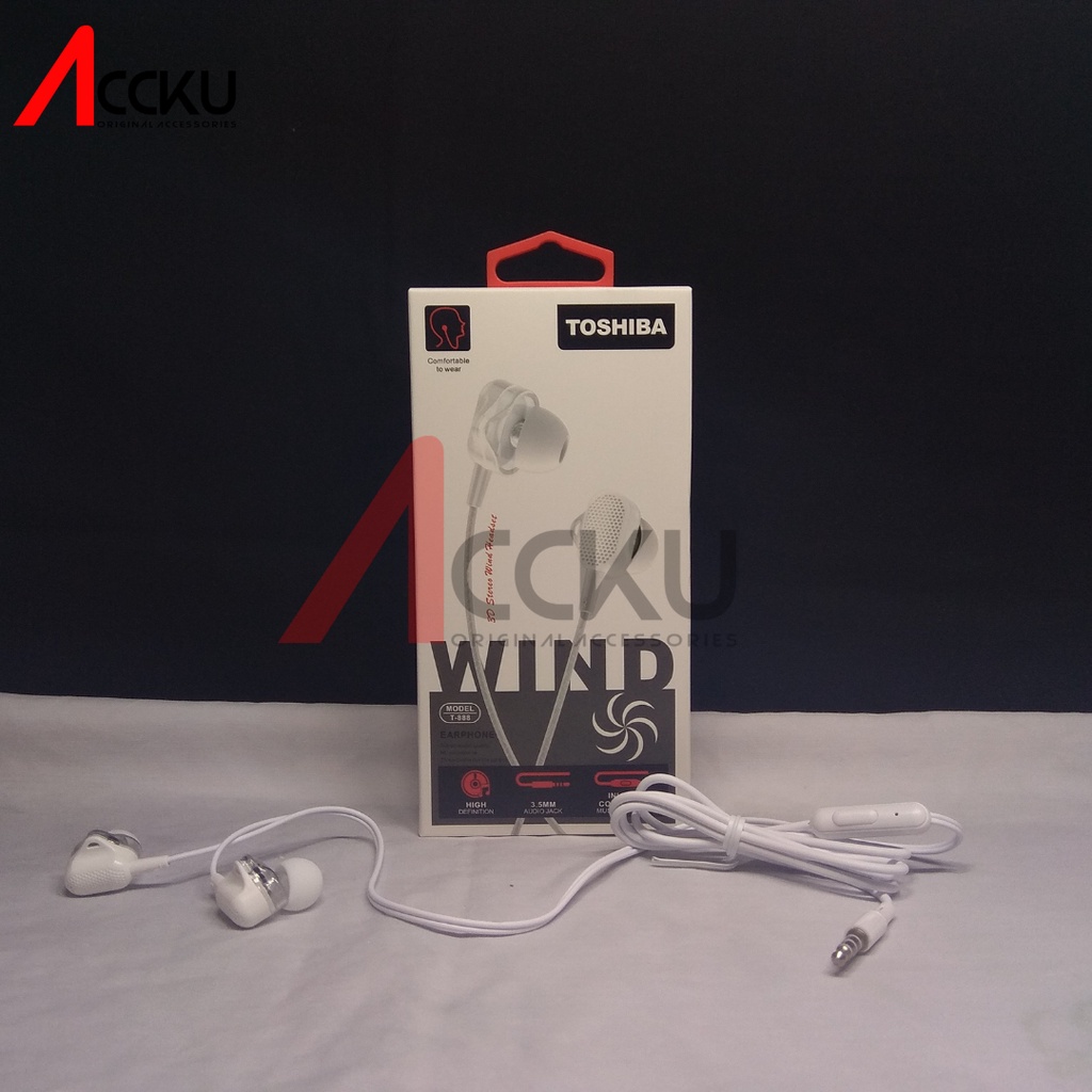 [T-888 ] Headset toshiba headset murah headset bukan anker jack 3.5mm