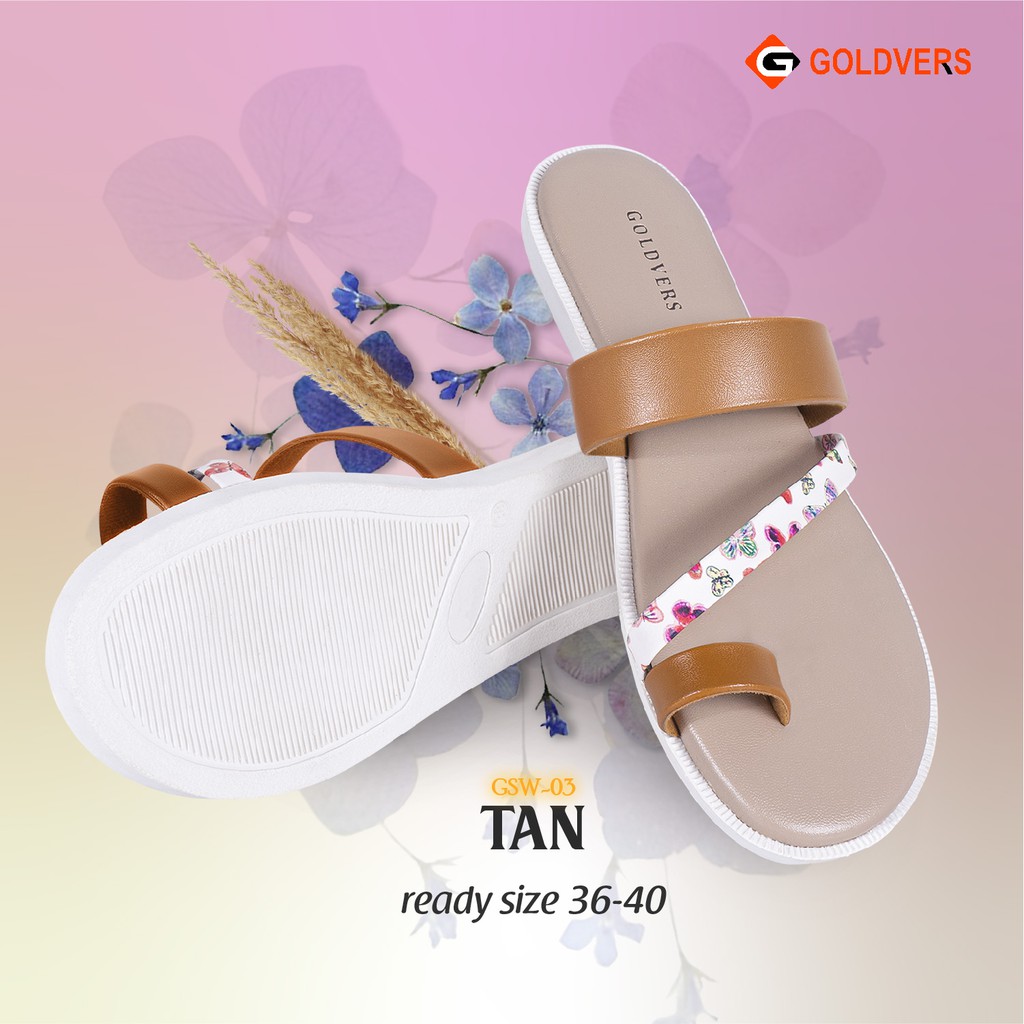 Sandal Teplek Wanita Sandal Teplek Tali Bunga Sandal Cewe Goldvers Original Import - Goldies