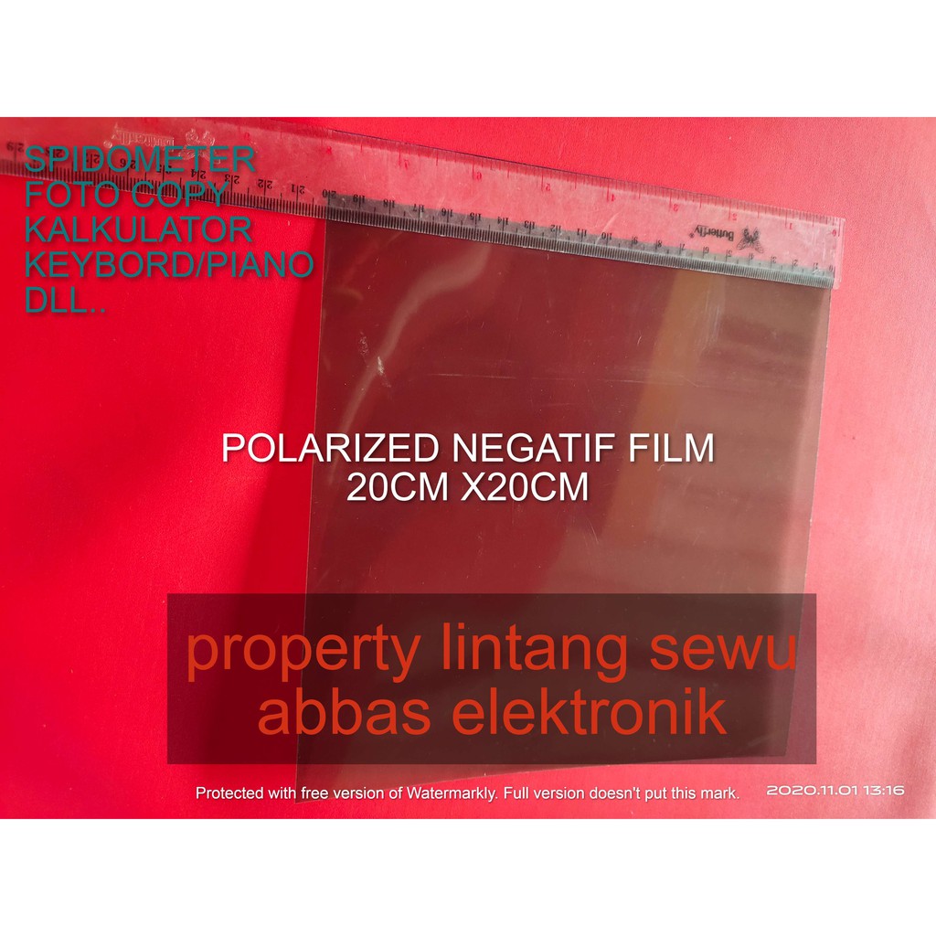 POLARIS POLARIZED NEGATIF FILM 20X20 LCD LAYAR SPEEDOMETER SPIDOMETER KALKULATOR KEYBOARD FOTO COPY