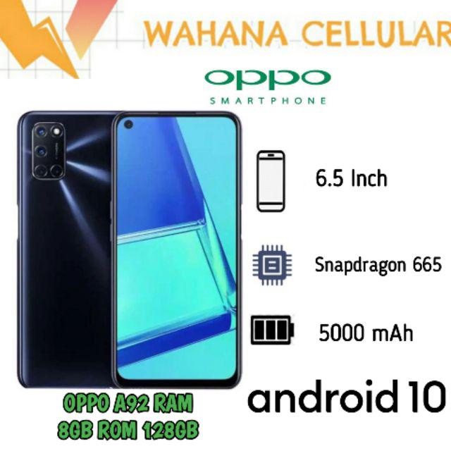 HP OPPO A92 RAM 8/128GB GARANSI RESMI - OPPO A92 8GB+128GB-Hitam