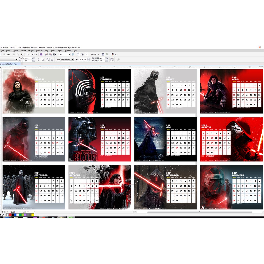 

Kalender Meja KYLO REN - STAR WARS 2022 Calendar Desain bebas custom design