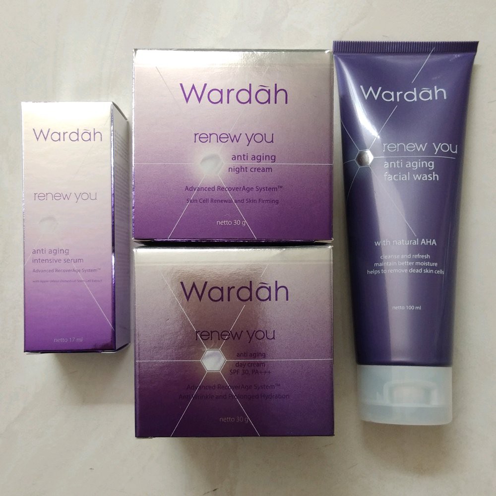 Jual WARDAH RENEW YOU PAKET 30gr ISI 4 (D/N 30,SERUM,SABUN) | Shopee
