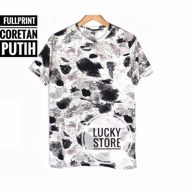 Kaos Coretan Putih Fullprint - Kaos Polos Bandung - Kaos Polos Distro