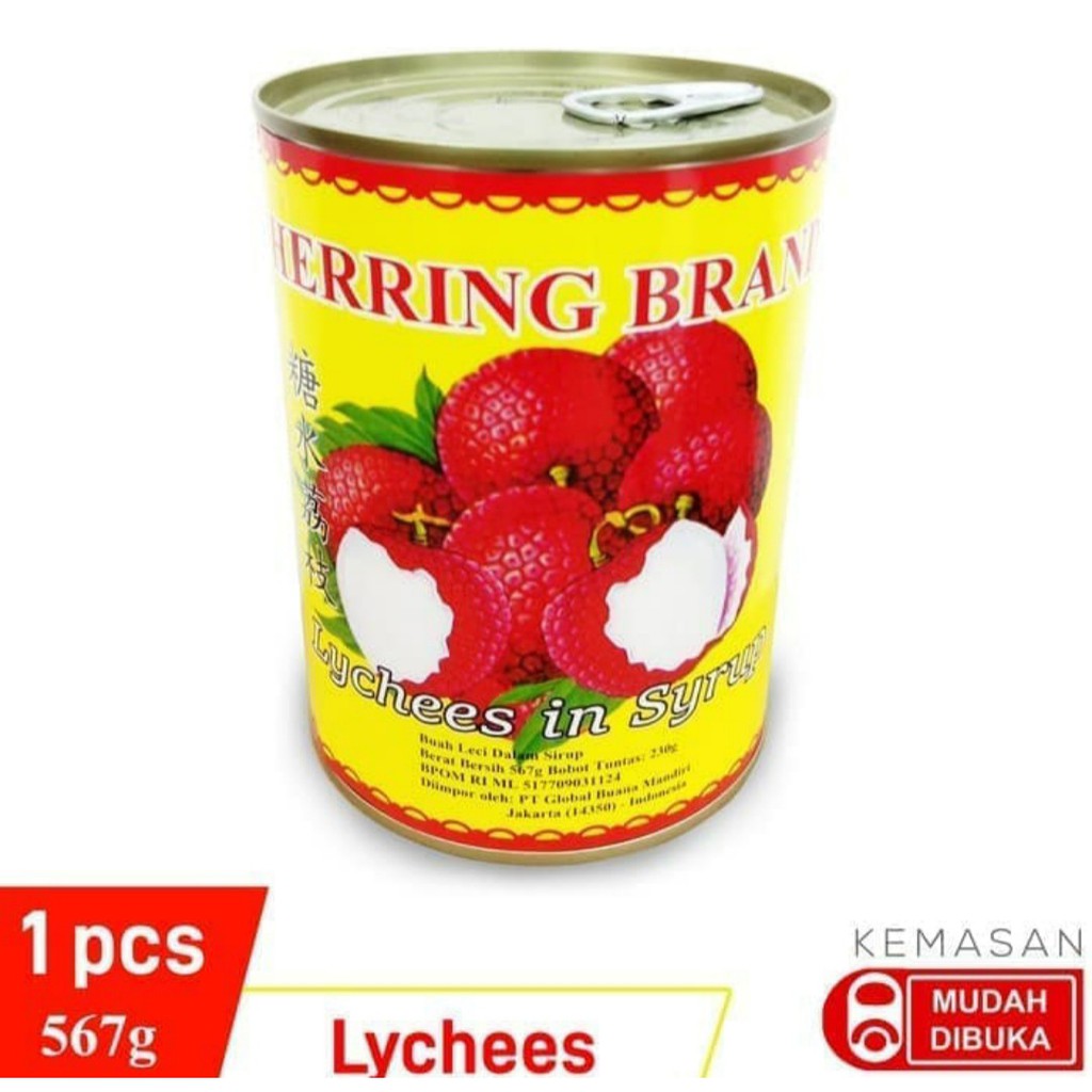 

QH Herring Brand Leci Kaleng / lychee in syrup 567gr-(1 karton isi 12pcs)