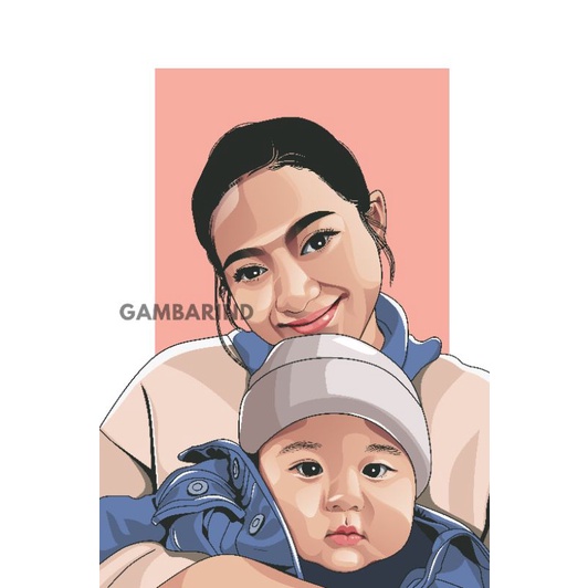 (Softfile) Jasa vector wajah/illustrasi digital/kado unik/vector art