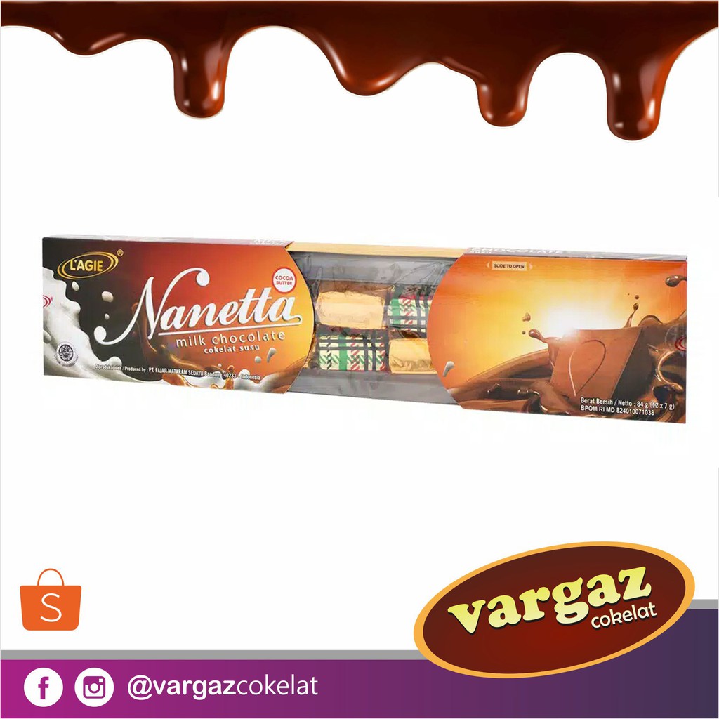 

LAGIE Termurah Naneta Full Milk Cokelat Batang Mungil Isi 12Pcs Kemasan 84 gr