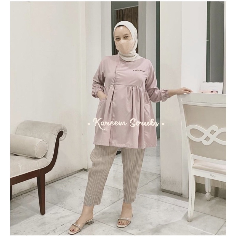 BAJU JAGA BABYDOLL HAMIL REMPEL / BAJU OKA / BAJU JAGA DOKTER PERAWAT / SERAGAM OKA / SCRUBS DOKTER