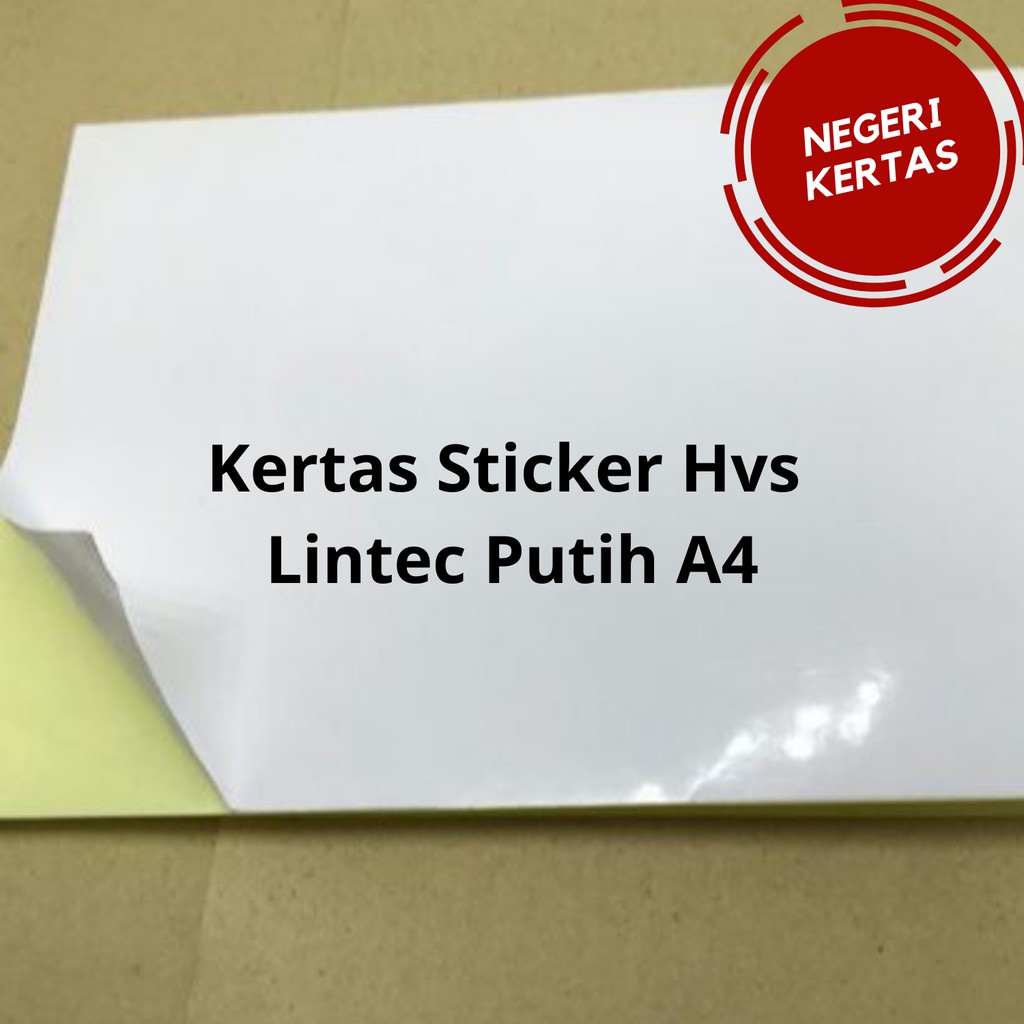 

Sticker HVS Lintec Putih A4 (50 lembar)