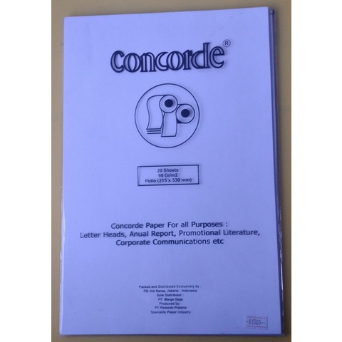 

CONCORDE F4 90G 80501 WHITE 1 PAK (20 LEMBAR)