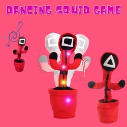 new Dancing cactus SQUID GAME - boneka goyang Squid game viral JOGET MUSIK terkini booming masa kini