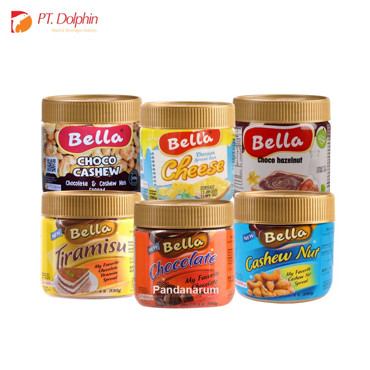 BELLA SPREAD 330 Gram - Selai Coklat / Selai Kacang / Selai Roti / Selai Keju / Selai Tiramisu