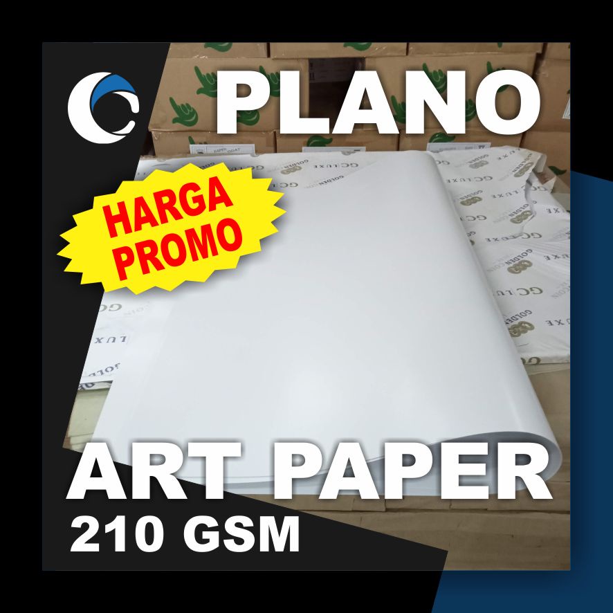 

KERTAS ART PAPER / ART CARTON 210 GSM Uk [ PLANO ] 79 cm X 109 cm ( 5 LEMBAR )