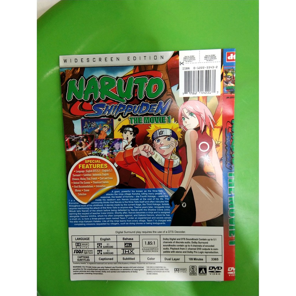 PROMO KASET Dvd Film Kartun Animasi NARUTO SHIPPUDEN THE MOVIE