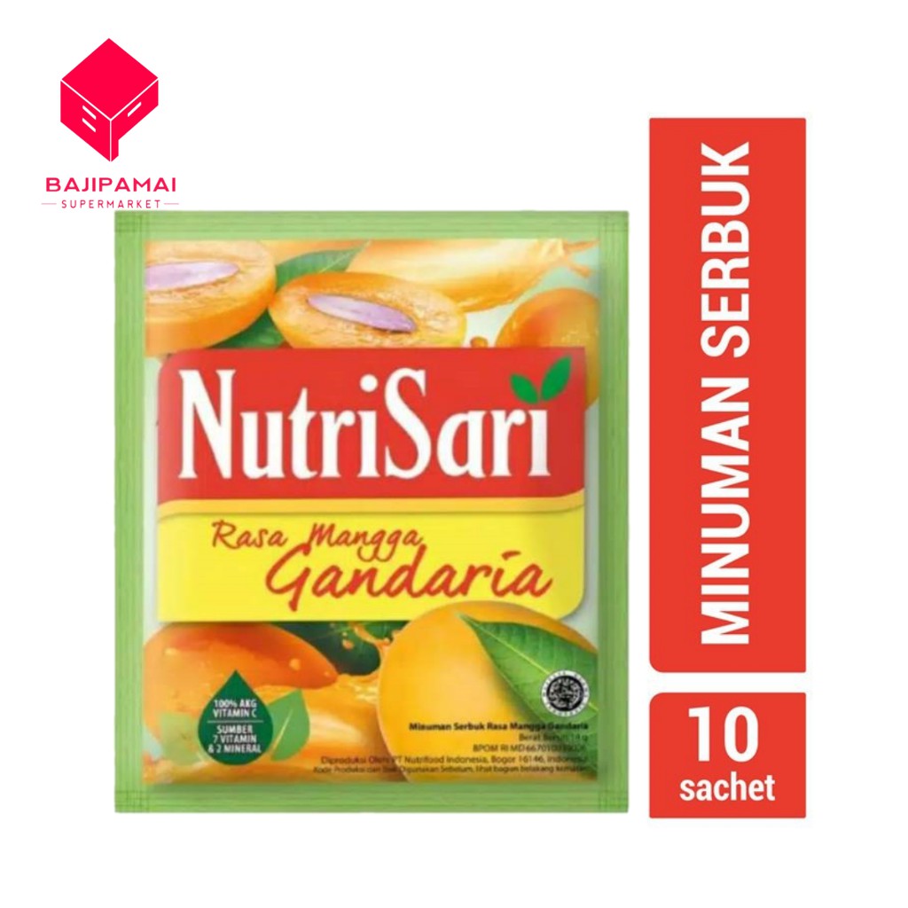 

NUTRISARI MANGGA GANDARIA ISI 10 SACHET @14GR
