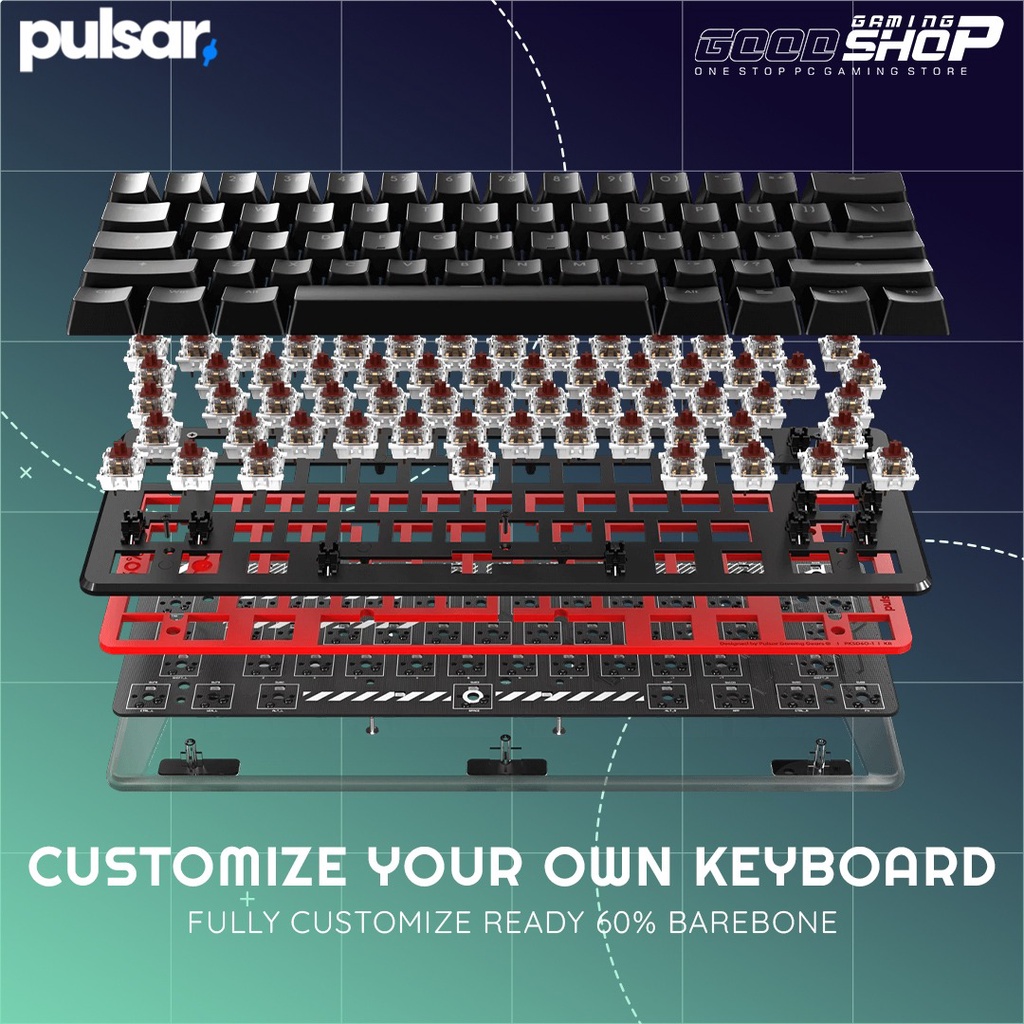 Pulsar PCMK ANSI 60% Keyboard - Barebone